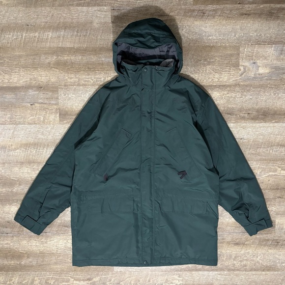Vintage LL Bean Parka Jacket Mens XL Tall Green Wardens Jacket Sherpa Lined